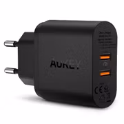 Aukey mobilladdare - 2 uttag & Quick Charge 3.0 - fynd