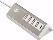 brennenstuhl®estilo USB-laddare med flera portar med 4x USB-A och 1x USB C Power Delivery-port brennenstuhl®estilo USB-laddare med flera portar med 4x USB-A och 1x USB C Power Delivery-port