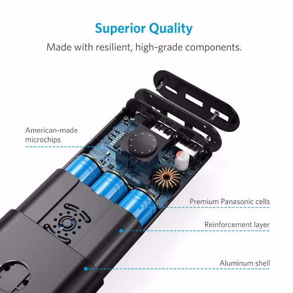 Anker PowerCore+ 20100mAh powerbank med USB-C gjord med komponenter av hög kvalitet