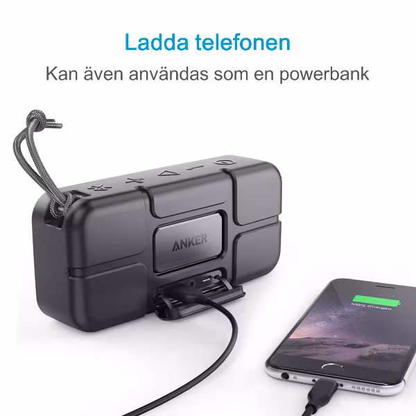 Anker SoundCore Sport XL bluetooth högtalare fungerar som powerbank