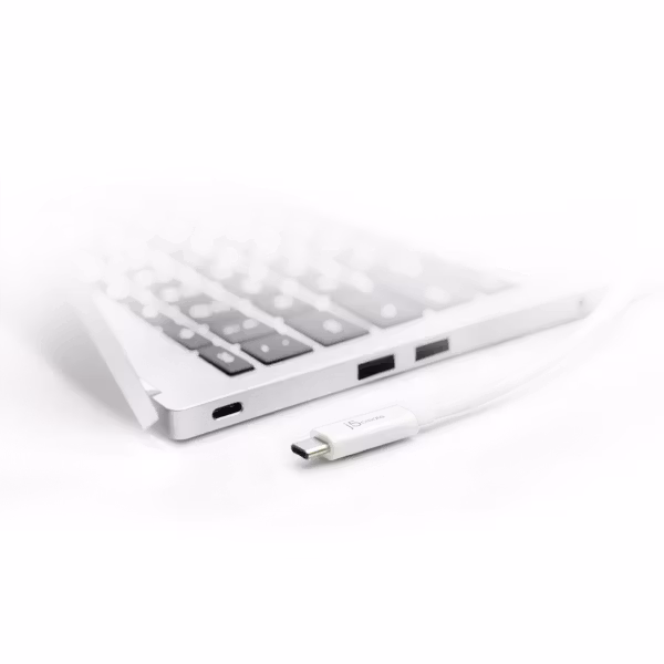 j5create USB-C till USB-C kabel, 100W, 70cm och dator