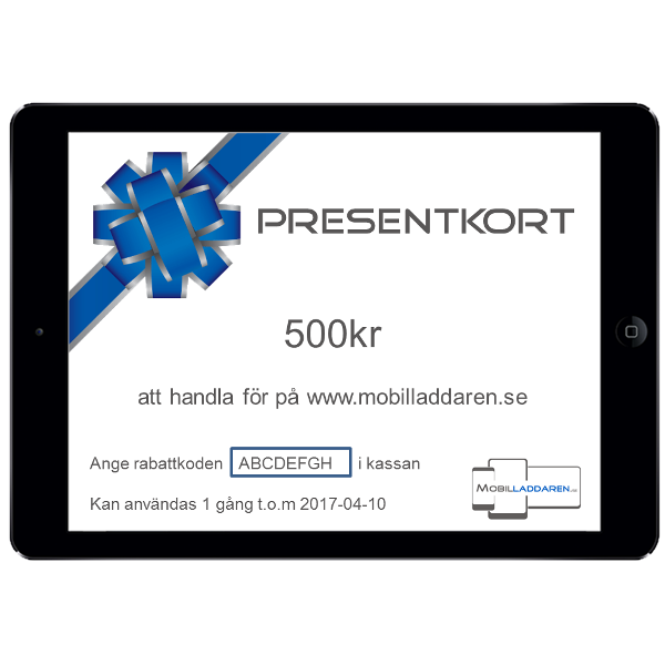 Presentkort på mobilladdaren.se - 500kr