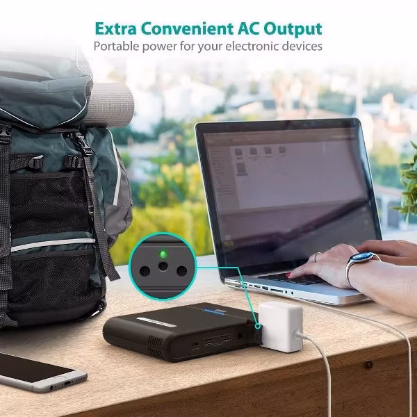 RAVPower PowerStation 27000mAh powerbank med 220V eluttag - portabelt eluttag