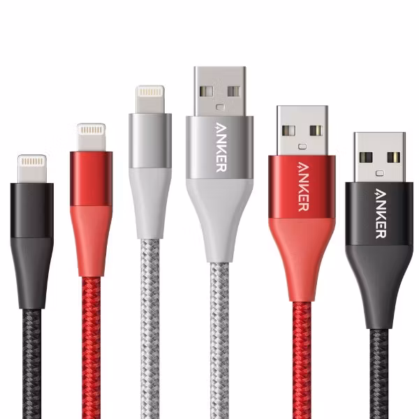 Anker PowerLine plus II 90cm svart röd silver