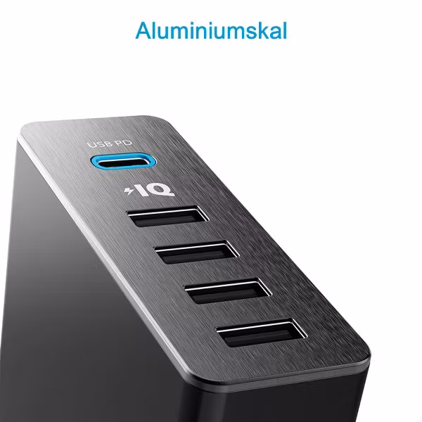 Anker PowerPort plus 5 USBC PD aluminium