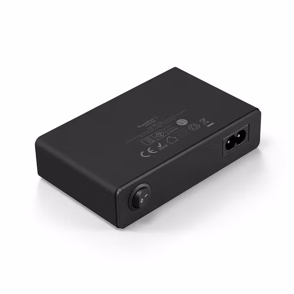 Anker PowerPort 10 mobilladdare med 10 uttag, svart, baksida