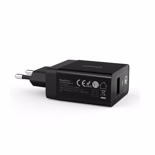 Anker PowerPort+ 1 - Quick Charge mobilladdare - på sidan