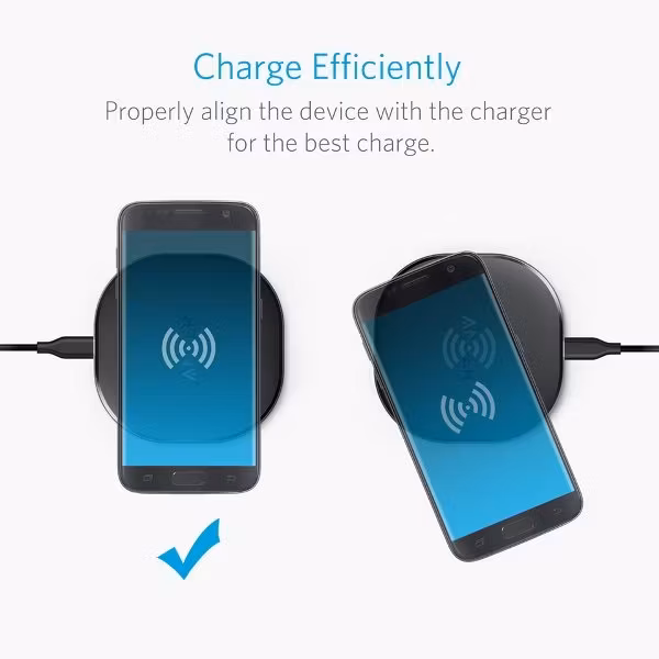 Anker PowerPort Qi 10W trådlös laddare ladda effektivt