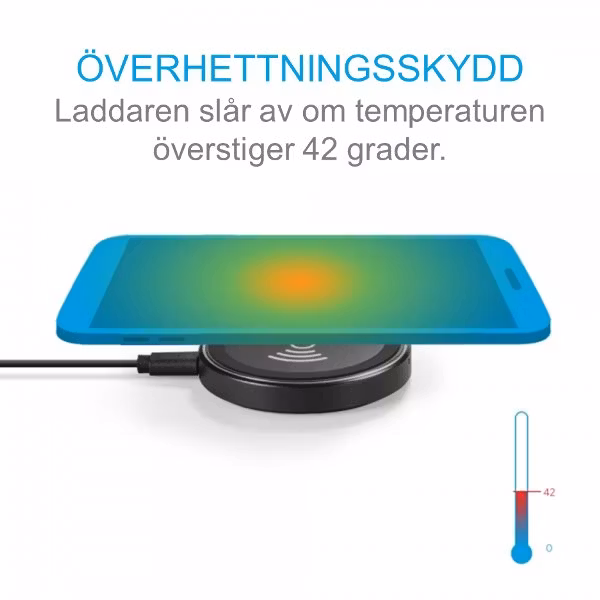 Anker Powerport Qi trådlös mobilladdare med skydd mot överhettning