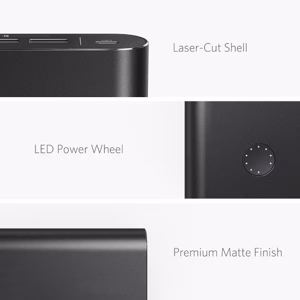 Anker PowerCore+ 26800mAh QC 3.0 powerbank detaljer