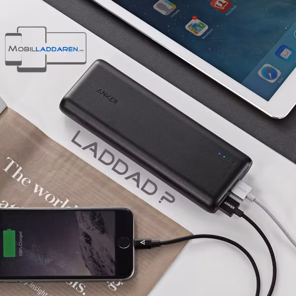 Anker 15600mah powerbank ger många laddningar