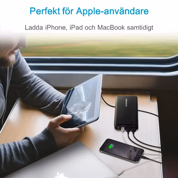 RAVPower 26800mAh 30W Power Delivery Typ-C powerbank perfekt för resan