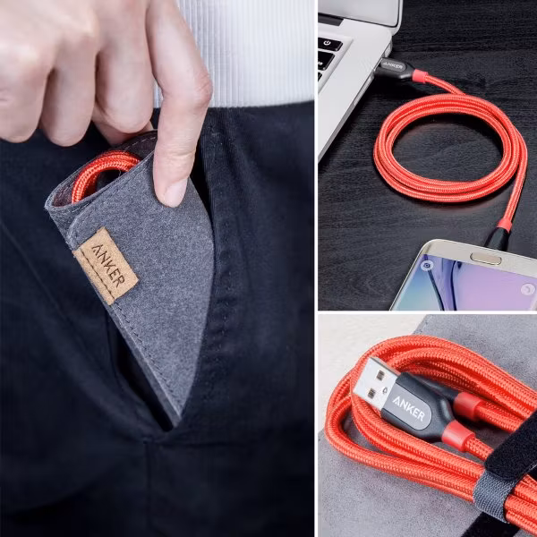 PowerLine+ mikro-USB kabel med ficka