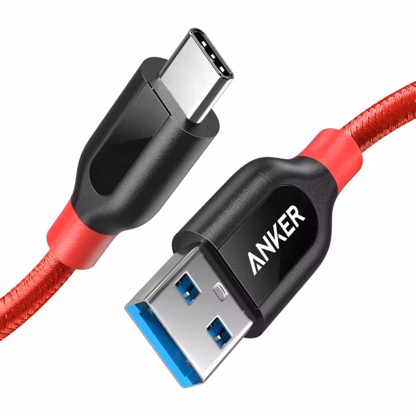 Anker PowerLine plus USB-C 90cm röd