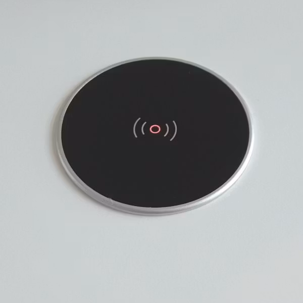 Trådlös laddare montering 5W aluminium - i vitt bord