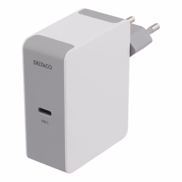 Deltaco USB-C laddare med 60W Power Delivery - vit