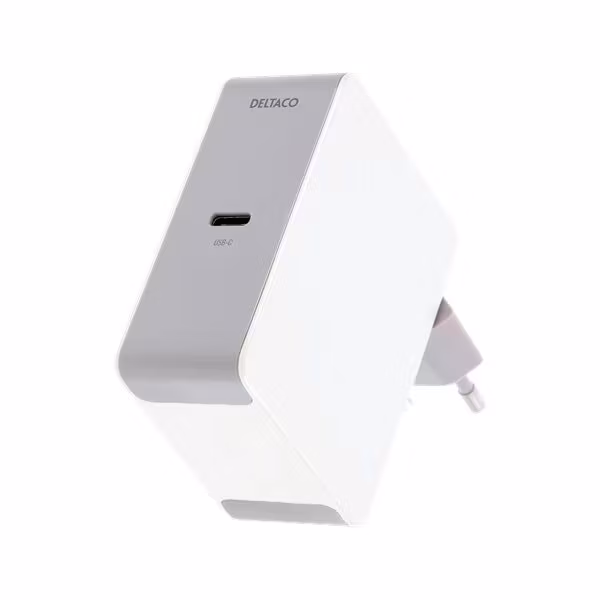 Deltaco USB-C laddare med 45W Power Delivery - vit