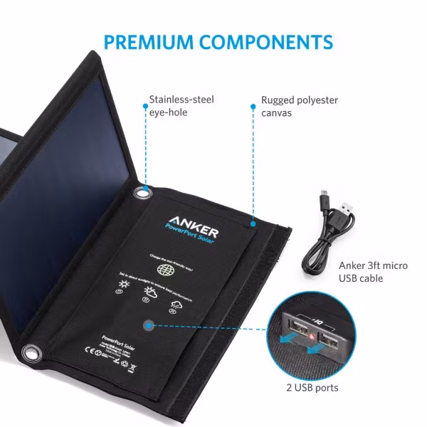 Anker PowerPort Solar 21W hög kvalitet