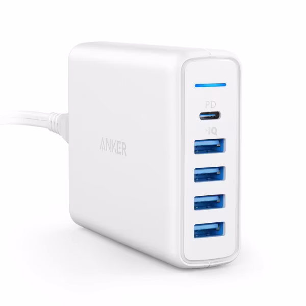 Anker PowerPort Speed Power Delivery 5 mobilladdare - vit