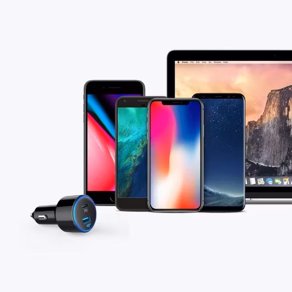 Anker PowerDrive Speed 2 USB-C mobilladdare för bilen laddar allt