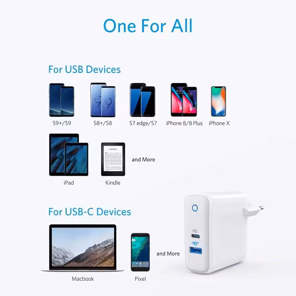 Anker PowerPort II mobilladdare med Power Delivery USB och USB-C