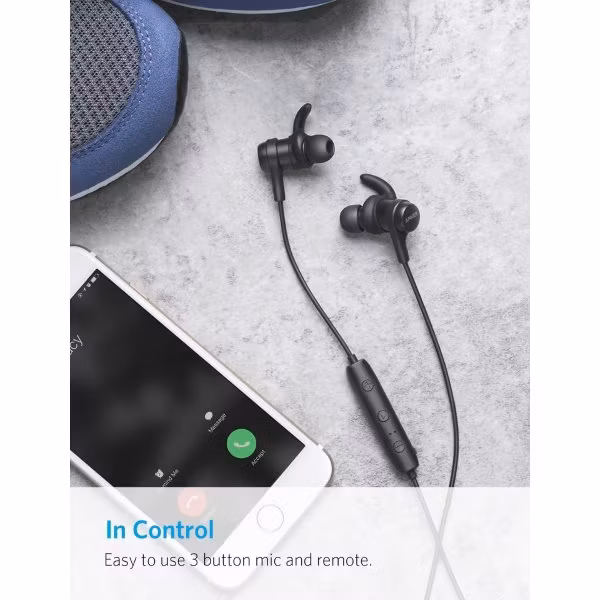 Anker SoundBuds Flow bluetooth hörlurar lätta att använda