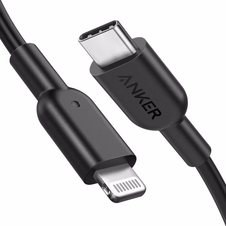 Anker PowerLine II Lightning till USB-C kabel, 90cm svart