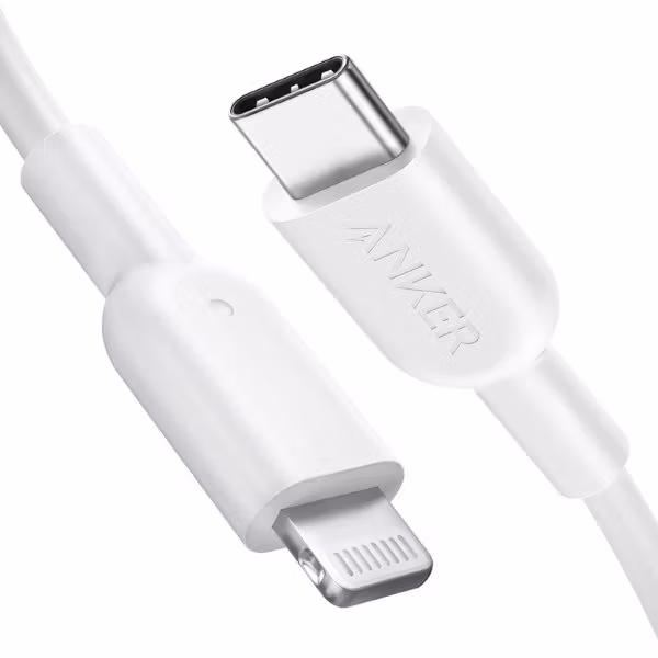 Anker PowerLine II Lightning till USB-C kabel, 90cm vit