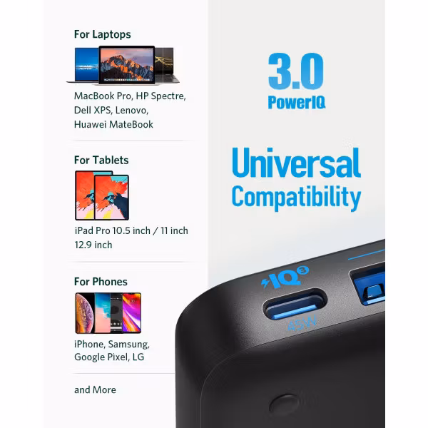 Anker PowerPort Atom III Slim 4 uttag USB-C 45W