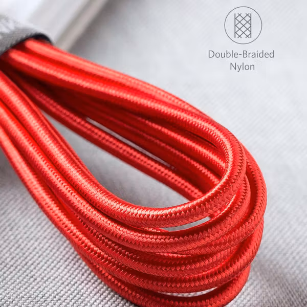 Anker PowerLine plus USB-C röd 300cm klädd kabel