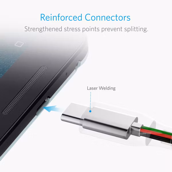 Anker PowerLine USB-C USB-A 300cm stark konstruktion