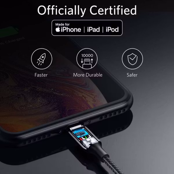 Anker PowerLine+ III Lightning USB kabel 180cm mfi godkänd