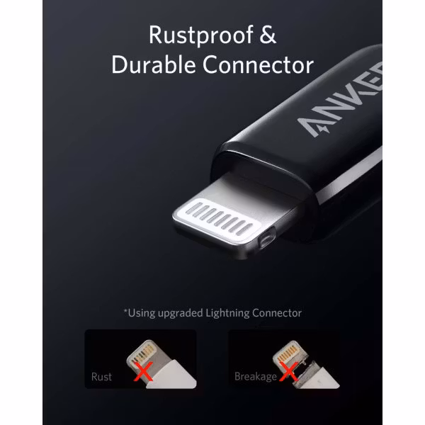 Anker PowerLine+ III Lightning USB kabel 180cm nya kontakter