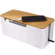 Cable box - Kabelgömma m bambulock 32x14x13cm Cable box - Kabelgömma m bambulock 32x14x13cm