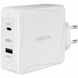 USB-laddare 1 x USB-C PD 1 x USB-A 100W GaN