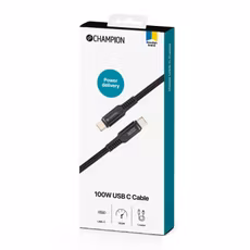 USB-C kabel 100W 1m Svart USB-C kabel 100W 1m Svart