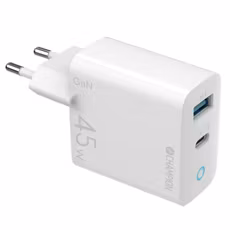 Laddare 45W GaN QC/PD Vit Laddare 45W GaN QC/PD Vit