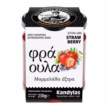 Jordgubbar marmelad (55% frukt) 230g - utan konserveringsmedel - Grekland