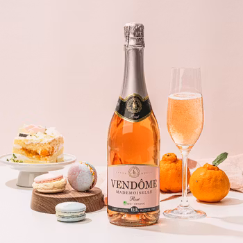 Mousserande rosé vin dryck Ekologisk-Halal-Alkoholfritt (0,0%) 750mL