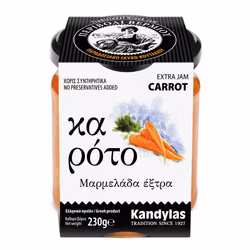 Morötter marmelad (50% frukt) 230g - utan konserveringsmedel - Grekland
