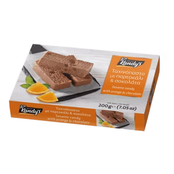 Tahini (sesam) konfektyr delikatess med apelsin och choklad 200g - Grekland