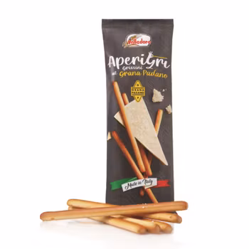 Grissini (brödpinnar) med Grana Padano ost - bageriprodukt 100g - Italien