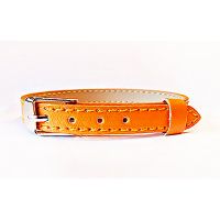 Busy Lizzie - Armband orange läder