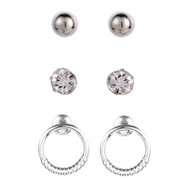 Gemini - 3-pack Örhängen silver