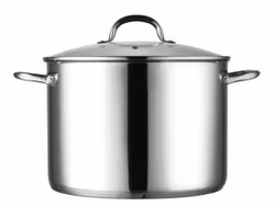 Funktion Gryta 10 liter med glaslock Stor, rostfri.