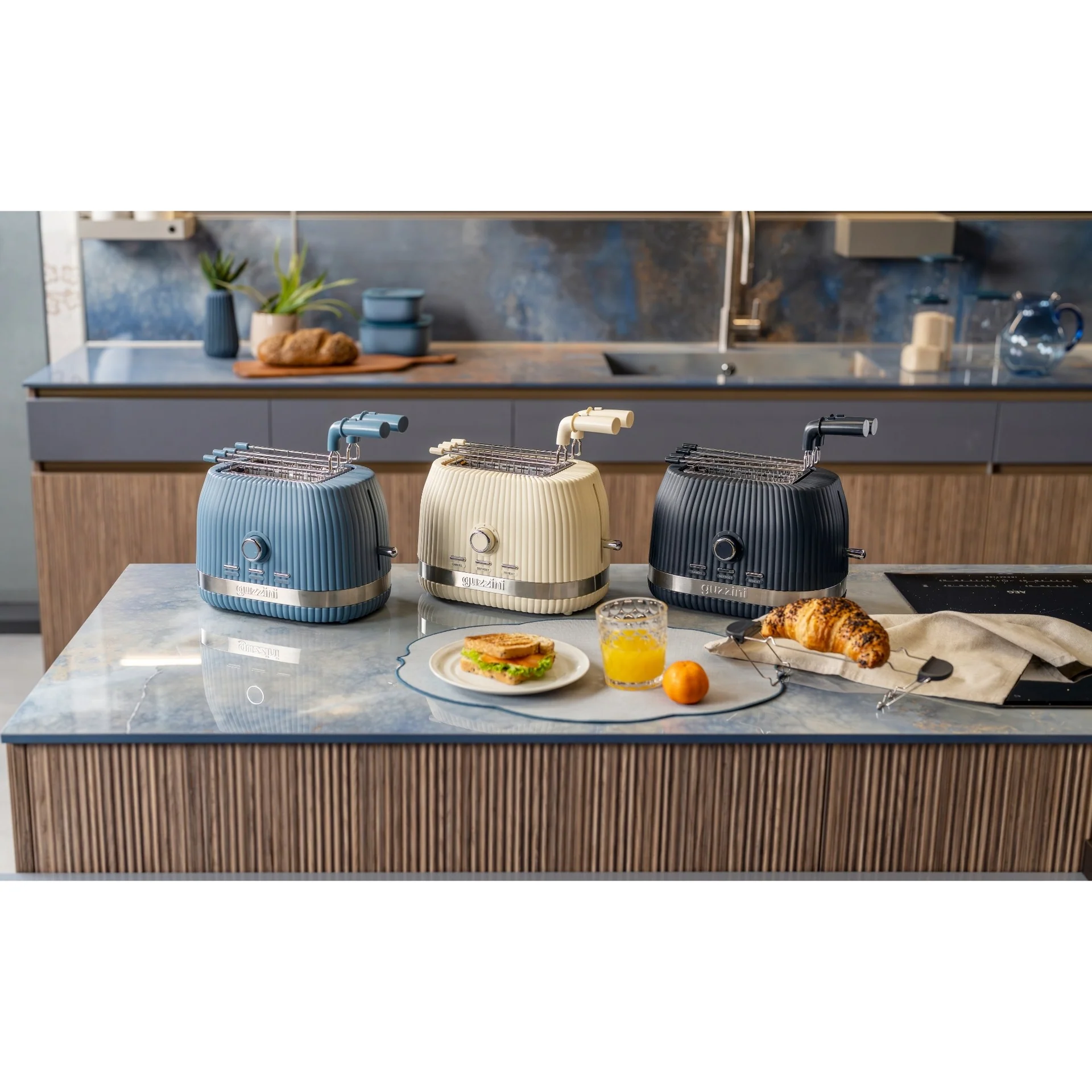 Guzzini Sous Chef Brödrost 800 W, Creme, vit