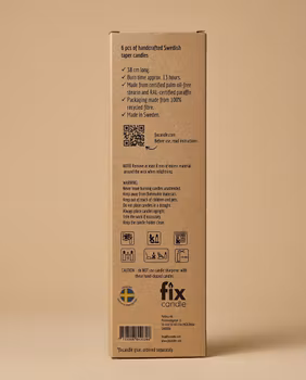 Fix Candle Handstöpta ljus 38 cm. 6-pack. Eucalyptos