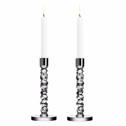 Orrefors Carat Ljusstake 24,2 cm 2-pack Rostfri.