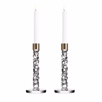 Orrefors Carat Ljusstake 24,2 cm 2-pack Mässing.