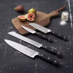 Knivset Lion Sabatier Pluton 4 delar Kock, bröd, santoku och skalkniv